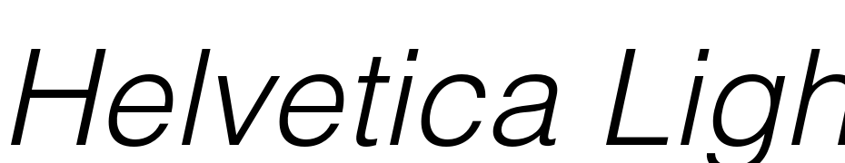 Helvetica Light Oblique Font Download Free